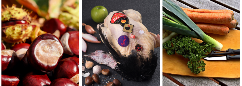 Dinde de Bresse farcie aux marrons